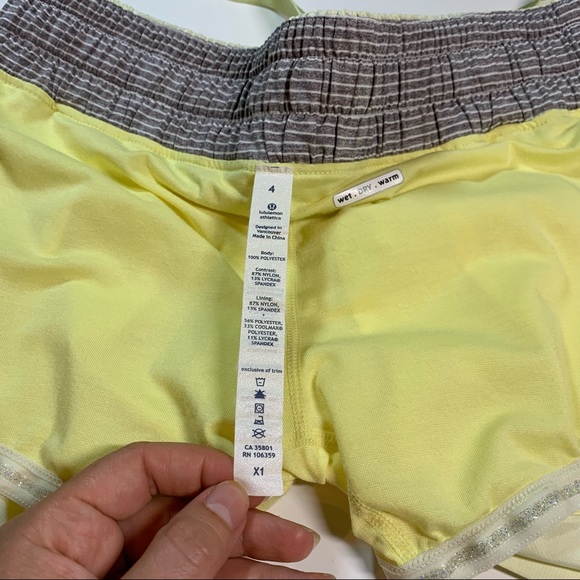 Size 4 Lululemon pale yellow leader of the track active skirt - Picture 10 of 15